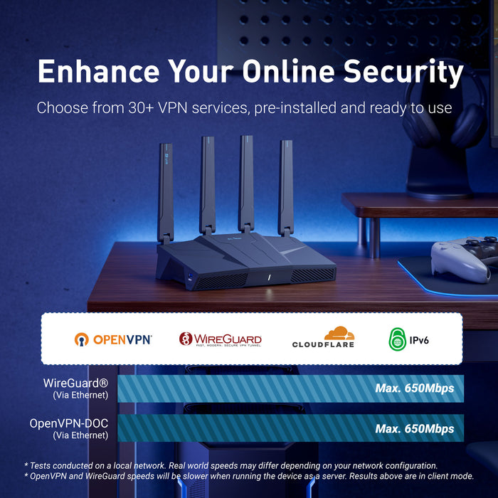 Flint 3e (GL-BE6500) Dual-band Wi-Fi 7 Home Router