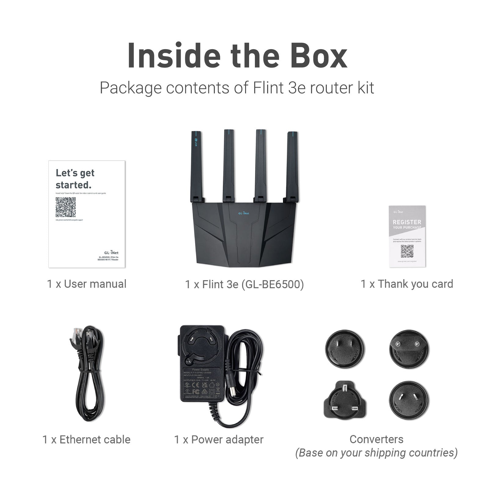 Flint 3e (GL-BE6500) Dual-band Wi-Fi 7 Home Router