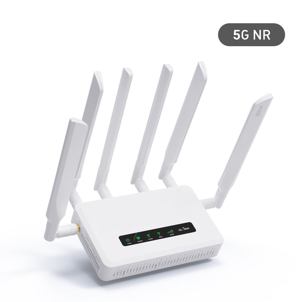 Spitz AX (GL-X3000) Wi-Fi 6 AX3000 | 5G NR | Conmutación por error de doble SIM | OpenWrt 21.02 | Enchufe EE. UU., Reino Unido, UE y Australia