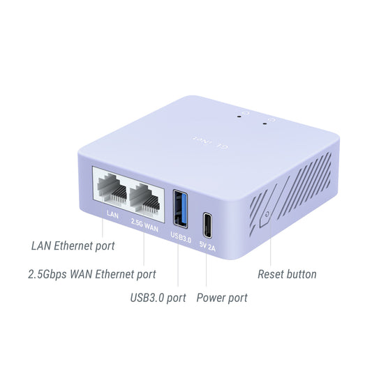 Brume 2 (GL-MT2500) VPN Security Gateway with EU plug | ABS Plastic
