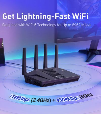 Flint 2 (GL-MT6000) Wi-Fi 6 High-Performance Home Router