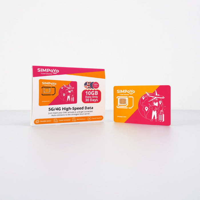 SIMPoYo 5G/4G High-Speed Data SIM Card|Rechargeable Data Card