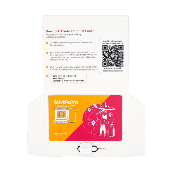 SIMPoYo 5G/4G High-Speed Data SIM Card|Rechargeable Data Card