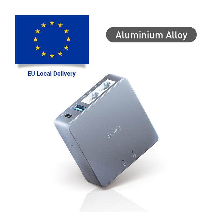 Brume 2 (GL-MT2500A) VPN Security Gateway with EU+UK plug | Aluminium Alloy